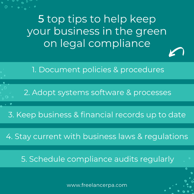 5 top tips to help keep your business in the green on legal compliance